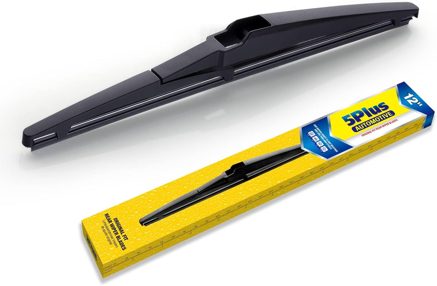 5 PLUS 12" Rear Wiper Blades Replacement For TOYOTA RAV4 2023-2019,2012-2001, Highlander 2019-2001,Land Cruiser 2019-2013,2011-2008, Yaris 2019,11-06 Venza 14-09, BACK Windshield Wiper Blades(12-A)
