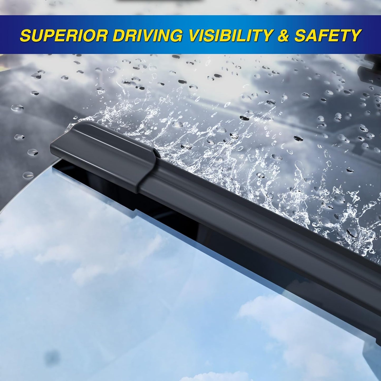 5 PLUS® Silicone Windshield Wipers Replacement for Ford Edge 2015 2016 2017 2018 2019 2020 2021 2022 2023 Wiper Blades(Set of 3),Automotive Replacement Windshield Wiper Blades For My Car-28"/28"/15"