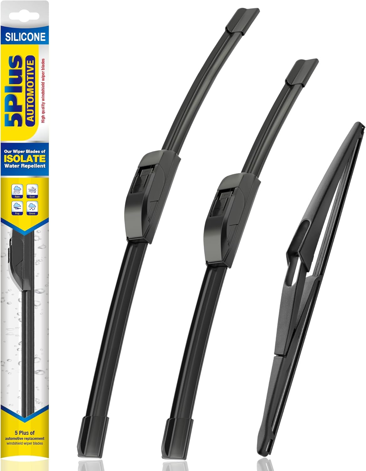 5 PLUS® Silicone Windshield Wipers Replacement for NISSAN Rogue 2014-2023 Pathfinder 2013-2020/ INFINITI QX60 2014-2021 Wiper Blades(3 PCS),Automotive Replacement Windshield Wiper Blades-26"/17"/12"