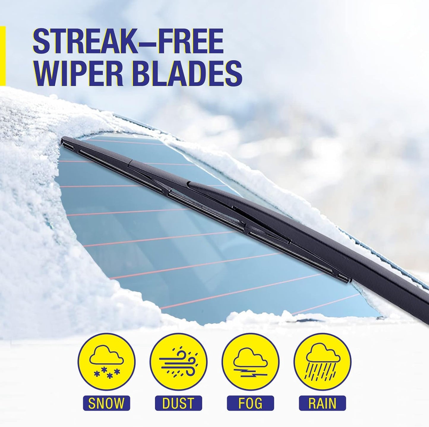 5 PLUS Rear Wiper Blade 14 inch (14-B), Replacement for Honda CRV 2011-2007 Fit 2020-2007 Pilot 2020-2016,2008-2003 /Acura RDX 2018-2007 MDX 2020-2014 Back Windshield Wiper Blade +More