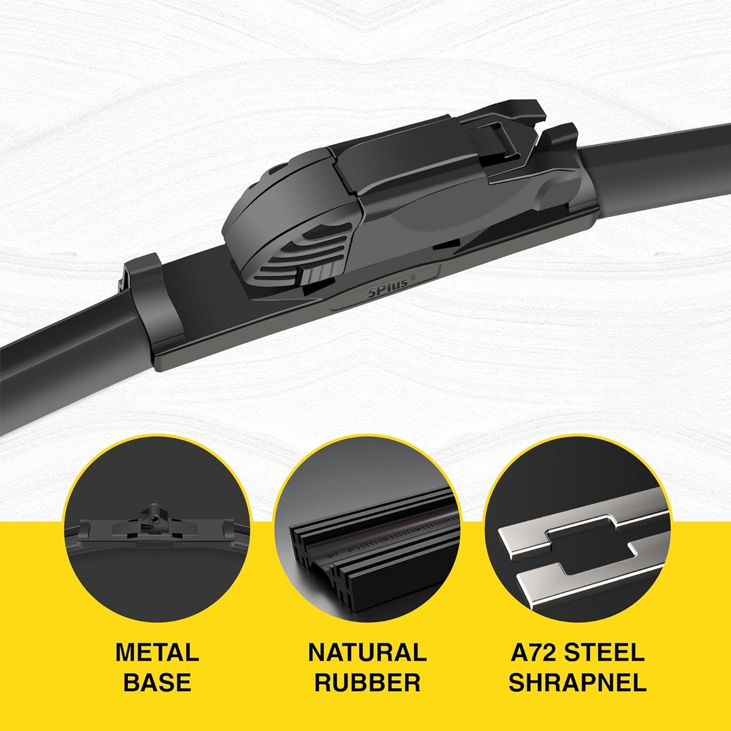 5 PLUS® Wiper Blades 26 24 Windshield Wiper Blades (Set of 2),Replacement for HONDA Passport 2019-2023,Pilot 2016-2023,Ridgeline 2017-2023 Wiper Blades,Automotive Replacement Windshield Wiper Blades